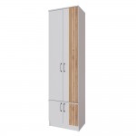 Шкаф Кано КПШ-1, Белый, Дуб крафт золотой