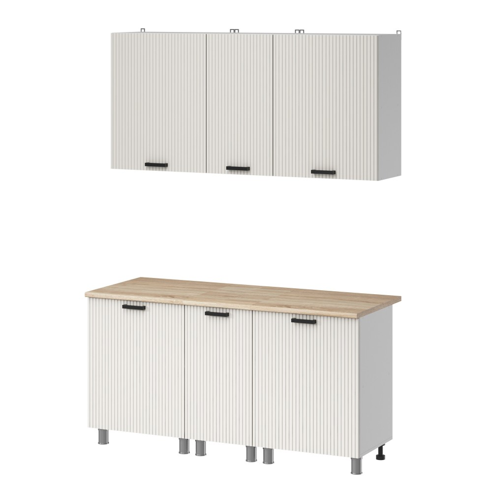 МК Аленушка 1,6м в.3 Лотос Молочный,скоба антрацит,сонома