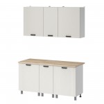 МК Аленушка 1,6м в.3 Лотос Молочный,скоба антрацит,сонома