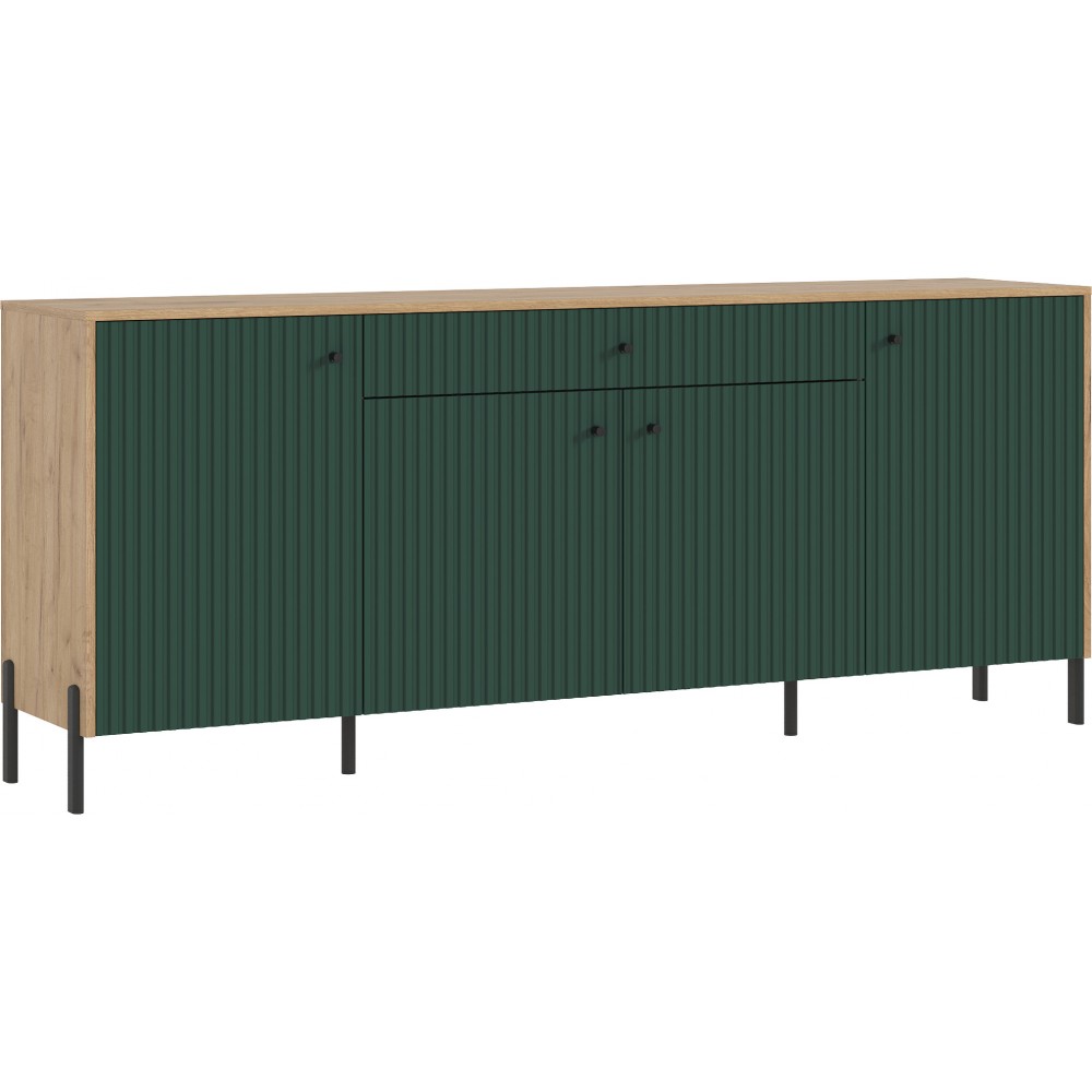 Комод Оливия (металл), Дуб Крафт, Браш Мени Грин