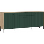 Комод Оливия (металл), Дуб Крафт, Браш Мени Грин