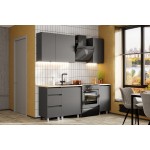 Модульная кухня Денвер 1,4 м, Графит