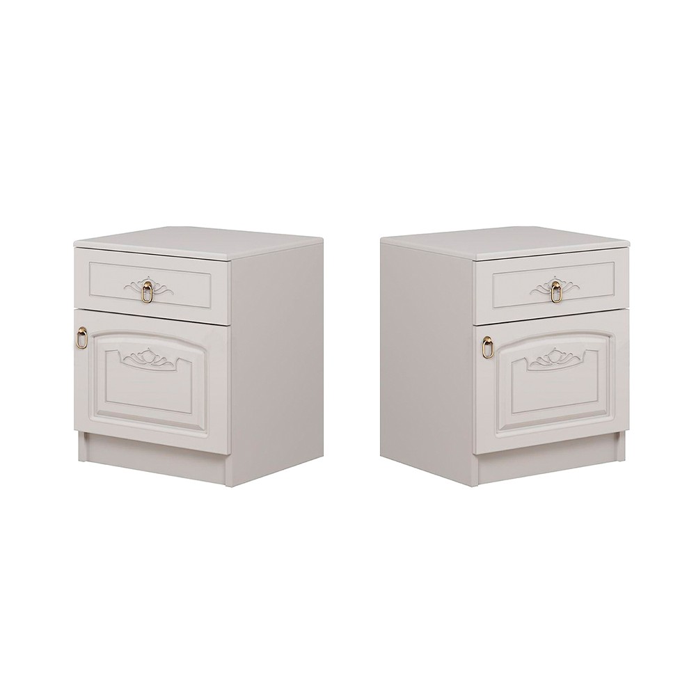 Александрина Тумбы (Белый глянец холодный, белый)