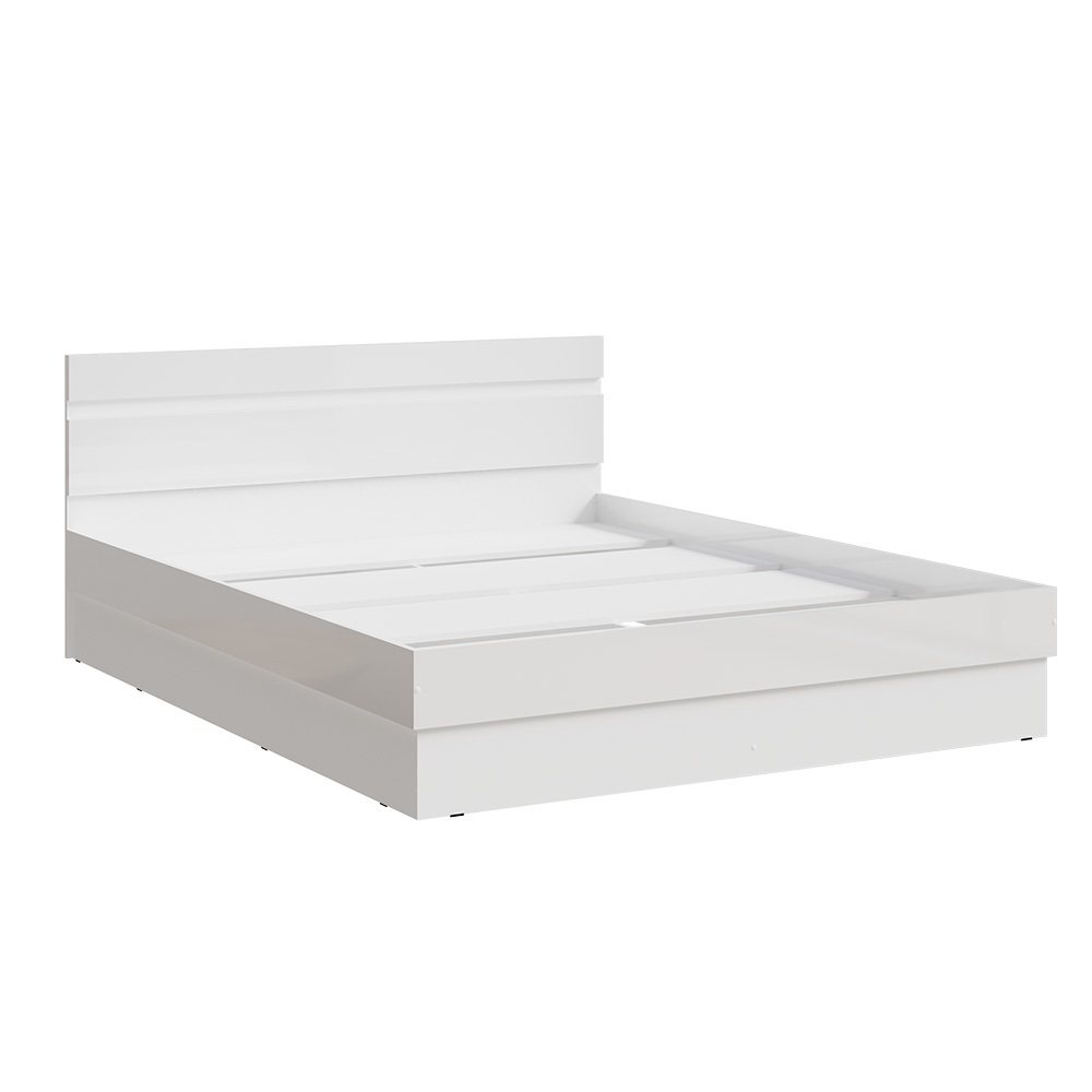 Кровать Челси 1,6м, Белый глянец холодный, Белый