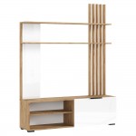 Гостиная Роджина, Белый глянец, Дуб крафт