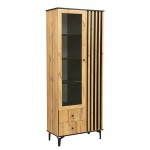 Шкаф комбинированный Либерти 51.02, Дуб Вотан, Черный