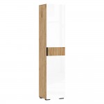 Пенал Роджина (400), Белый глянец, Графит