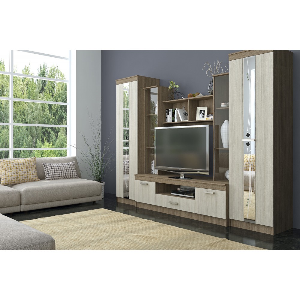 Гостиная Атлантида 2, Ясень шимо светлый, Ясень шимо темный