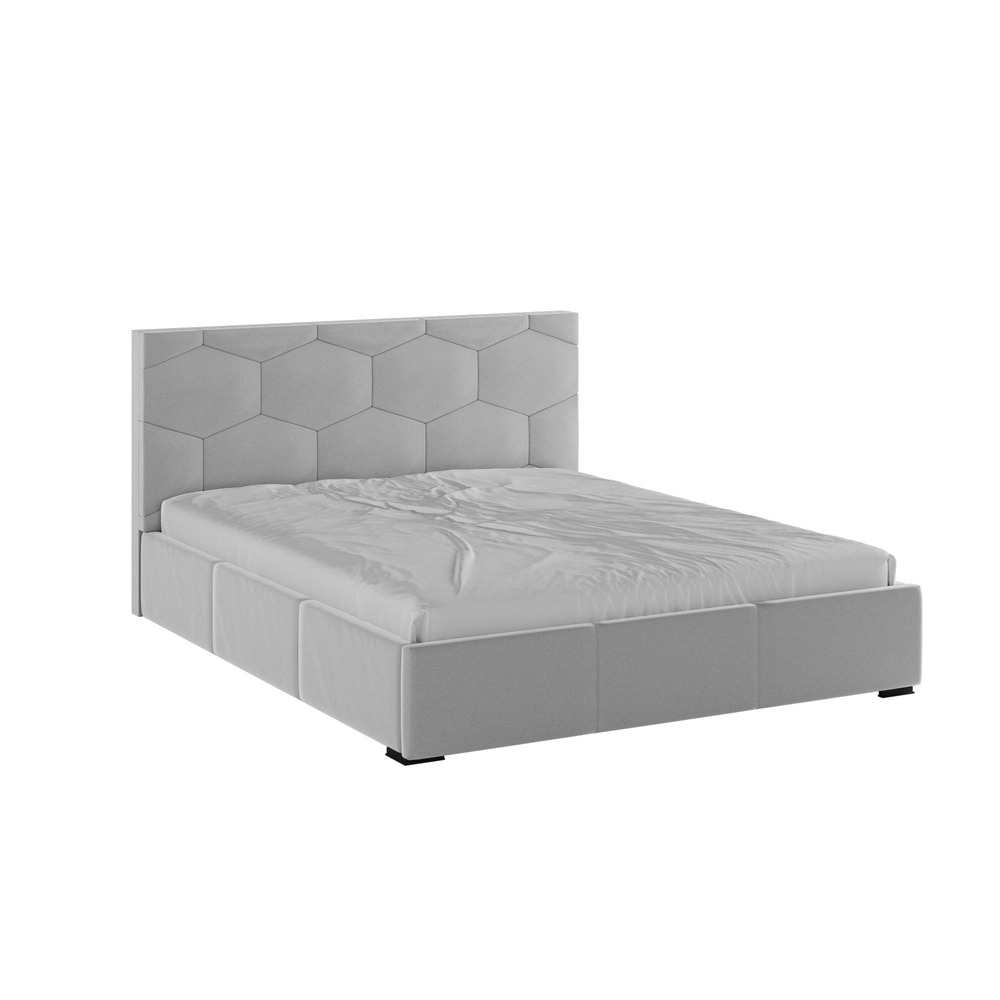 Кровать с ортопедическим основанием Манука (1,6м), Светло-серый