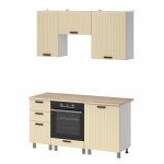 МК Аленушка 1,6м в.7 Орхидея Крем,скоба черный,сонома