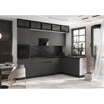 Кухня Техно-6 3,0х1,8м (Белый/Графит софт NEW)