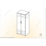 Шкаф двухстворчатый Престиж