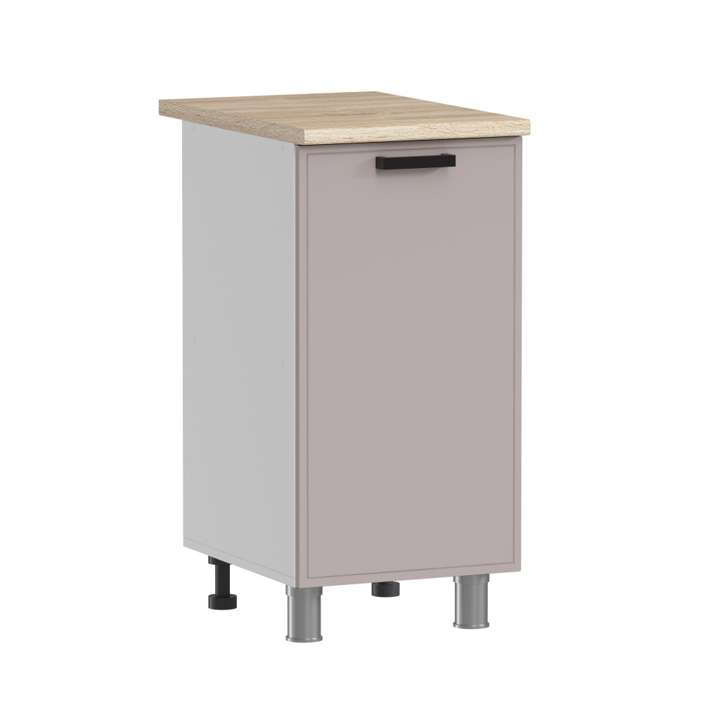 МК Аленушка Н 400 Магнолия Кашемир,скоба черный (со столешницей)