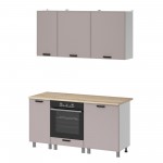 МК Аленушка 1,6м в.6 Магнолия Кашемир,скоба черный,сонома