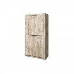 Шкаф двухстворчатый для одежды Ривьера, Дуб Юкон, Бетон темный