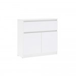 Комод Челси 800 (1 ящик 2 двери), Белый глянец холодный, Белый