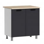 МК Аленушка Н 800 Магнолия Сталь,скоба черный (со столешницей)