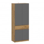 Шкаф двухстворчатый с ящиком "Авиньон", Графит