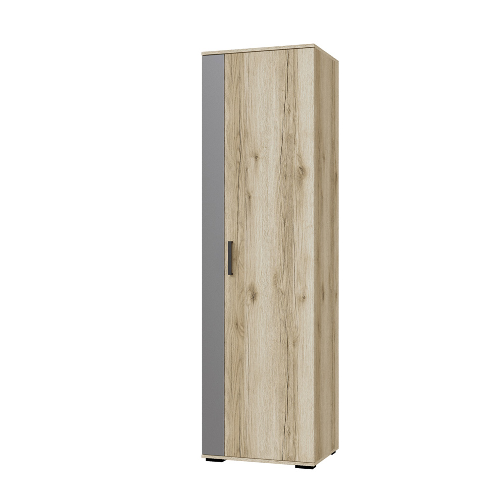 Шкаф платяной Оскар-18, Дуб Делано, Графит серый