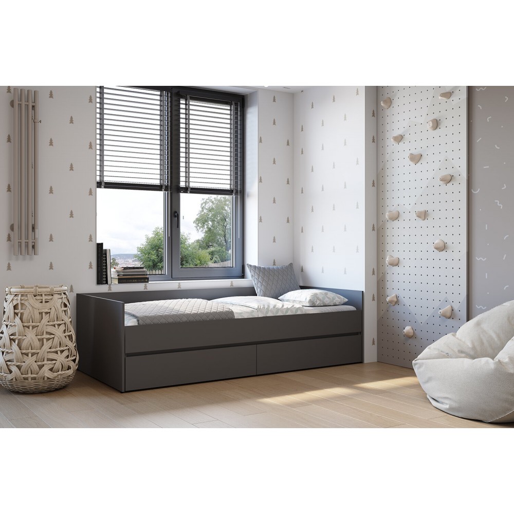 Кровать-трансформер с матрасом-трансформером Симпл КР-51, графит