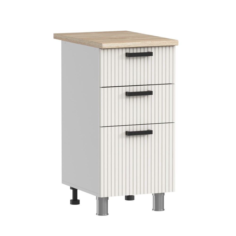 МК Аленушка Н3Я 400 Лотос Молочный,скоба антрацит (без столешницы)