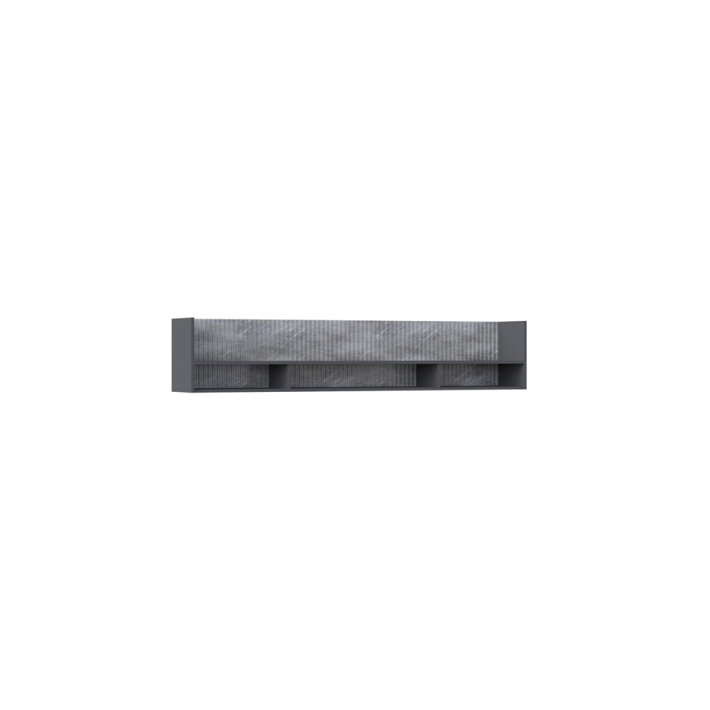 Полка Оливия, Графит, Мрамор Глянец