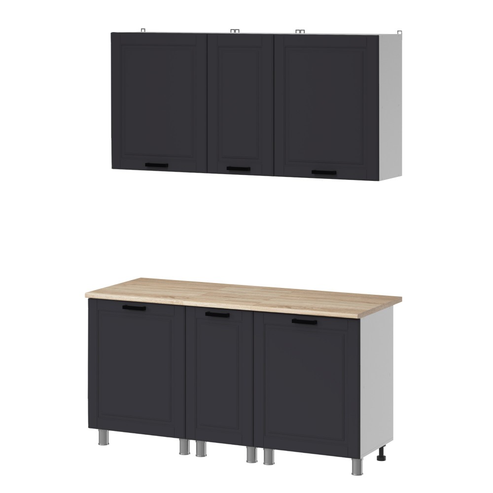 МК Аленушка 1,6м в.3 Астра Сталь,скоба черный,сонома