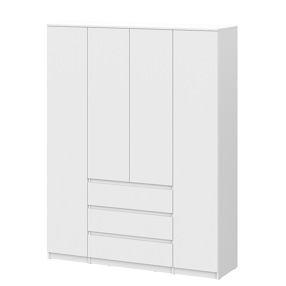 Шкаф для одежды и белья четырехстворчатый Денвер (Серия 2), Белый