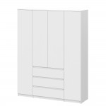 Шкаф для одежды и белья четырехстворчатый Денвер (Серия 2), Белый