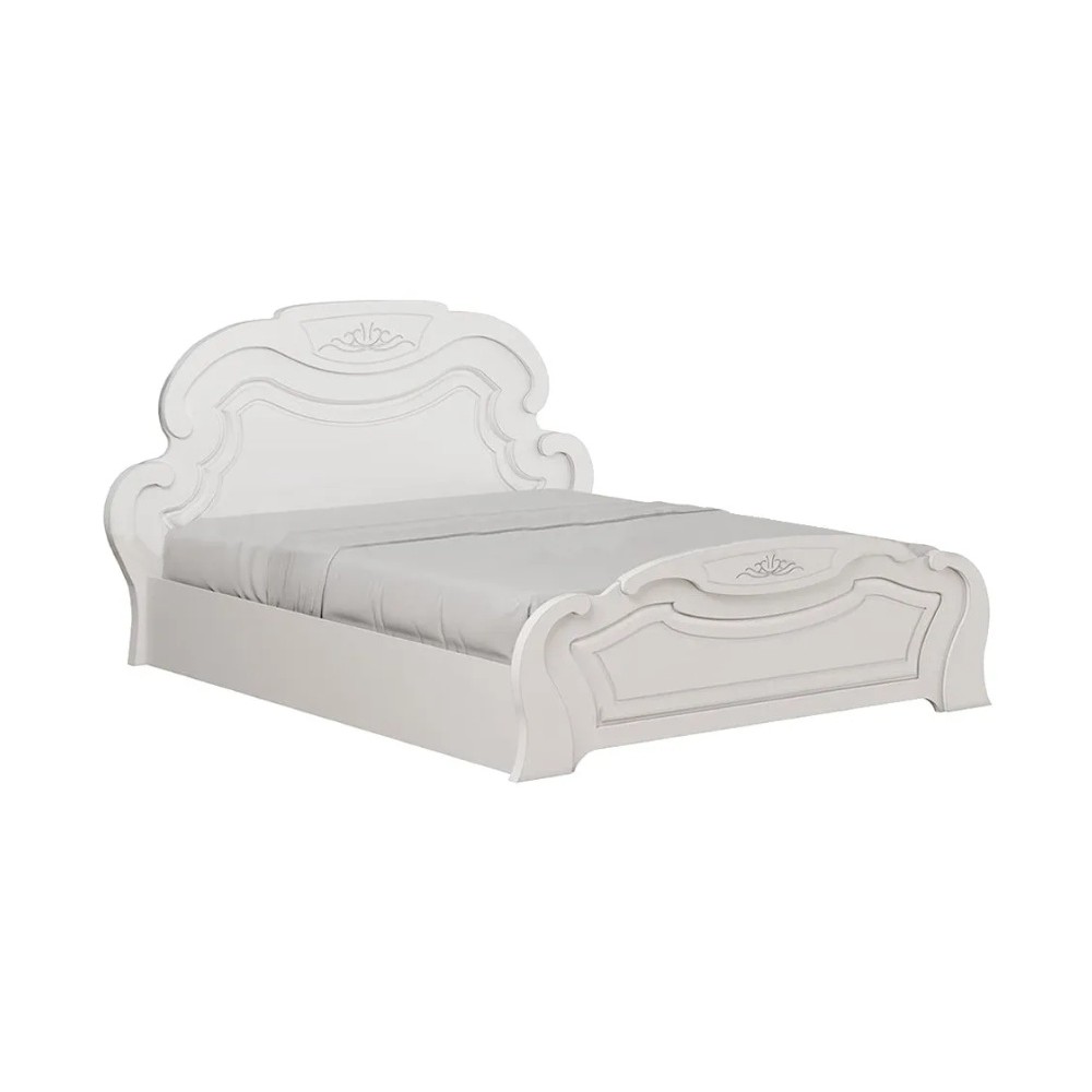 Александрина Кровать 1,6м (Белый глянец холодный, белый)