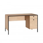 Стол письменный Брюс 12.157 Battle rock FSC Santiago, Ель карпатская, Черный