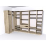 Гардеробная Рум. Комплект 5.1 без фасадов, дуб сонома