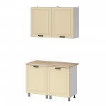 МК Аленушка 1,2м Астра Крем,скоба черный,сонома