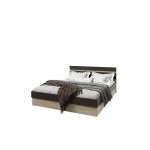 Кровать с основанием Ким 1,6м, Графит софт, Сонома