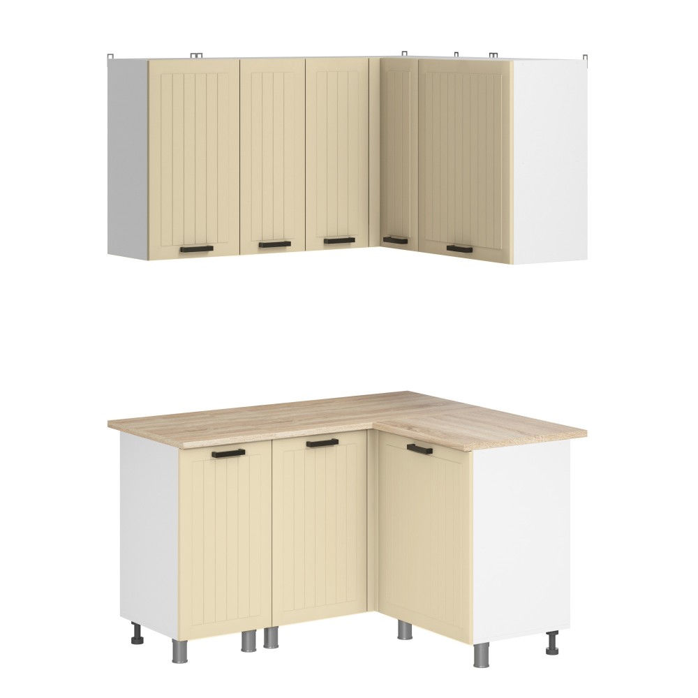 МК Аленушка Угловая Орхидея Крем,скоба черный,сонома