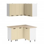 МК Аленушка Угловая Орхидея Крем,скоба черный,сонома