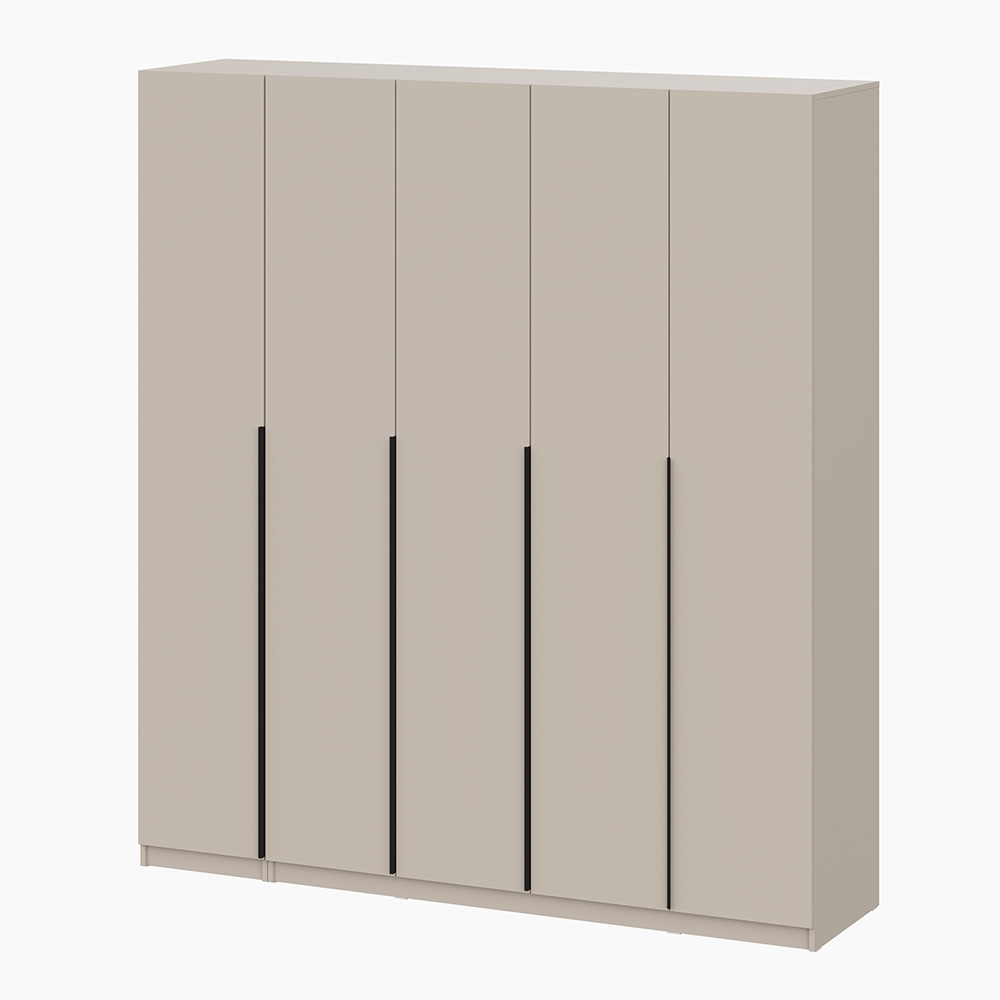 Шкаф распашной с наполнением (13 полок + штанга) ШК 5, Меланж