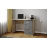 Письменный стол Сити-1, Дуб крафт серый, графит серый