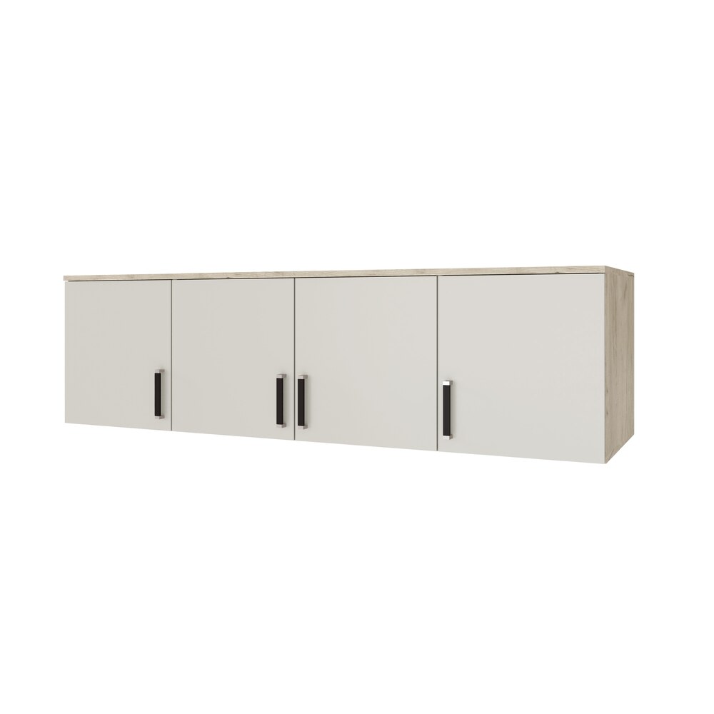 Антресоль для шкафа Лагуна 160, Дуб крафт серый, Кашемир