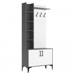 Прихожая Пекин, Графит, Белый