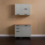 МК Аленушка 1 м с 3 ящ. Астра Керамика,скоба черный,сонома