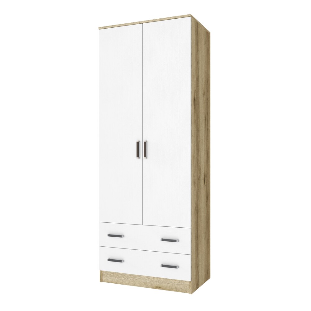 Шкаф Лагуна 80 см, Дуб Делано, Белый