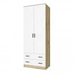 Шкаф Лагуна 80 см, Дуб Делано, Белый