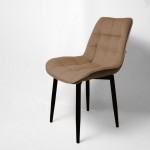 Стул "Бостон" черный матовый Томми 03 капучино