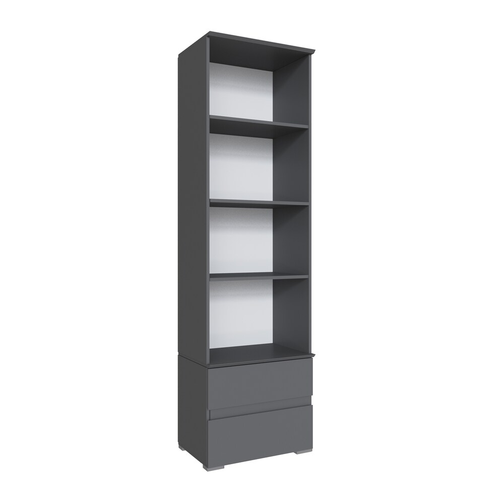 Шкаф-пенал Плейона открытый, Графит серый