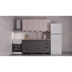 ГК Аленушка 1,6м Лилия Кашемир/Сталь,скоба черный,сонома