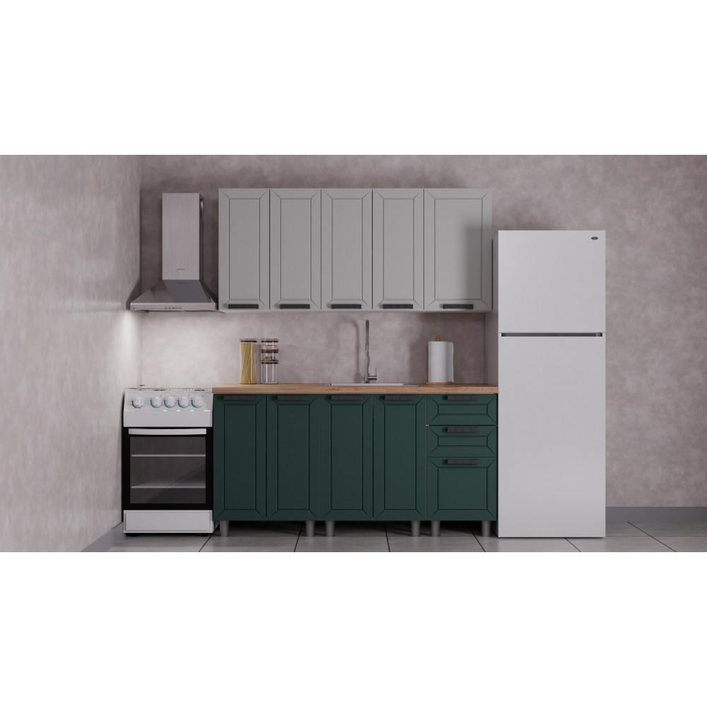 Аленушка Кухня Лилия 1.6 Керамика/Изумруд