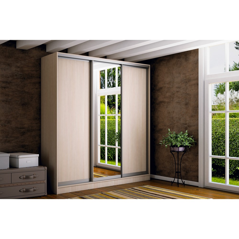 Шкаф-купе Тринити 6 2,0 м, Сандал светлый