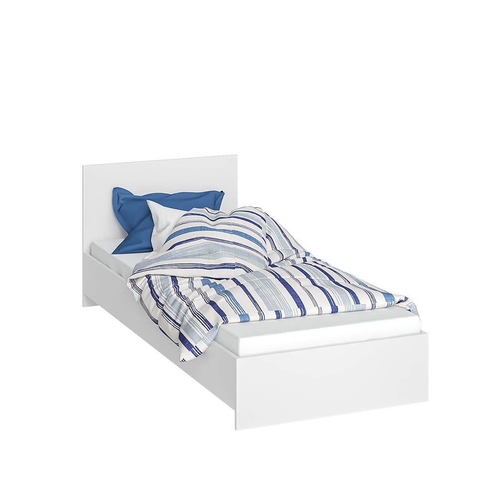 Кровать 80х200 с основанием ЛДСП Ронда КР-080, белый