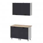 МК Аленушка 1,2м Магнолия Сталь,скоба черный,сонома